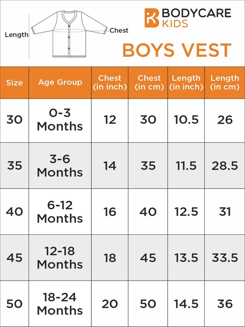 BODYCARE Boys Vest Round Neck Sleeveless Pack Of 6-Assorted 40 - Image 4