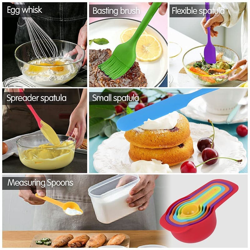 Rottay Mixing Bowls Set with Airtight Lids: 20PCS Stainless Steel Nesting Bowls - Size 7, 4, 3, 2, 1.5, 1QT Bowls with 3 Grater Attachments & Non-Slip Bottoms for Baking & Prepping - Image 4
