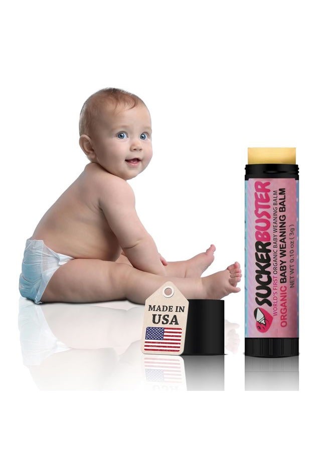 SUCKERBUSTER Baby Breastfeeding Weaning Balm Stick - 10oz Plant Based, Organic Vegan, Postpartum Essentials Must Haves, Stop Breastfeeding Essentials, Organic Nipple Cream in Balm Stick - Image 4