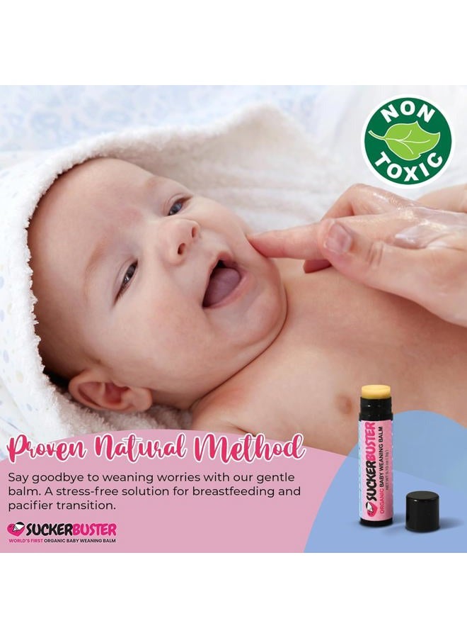 SUCKERBUSTER Baby Breastfeeding Weaning Balm Stick - 10oz Plant Based, Organic Vegan, Postpartum Essentials Must Haves, Stop Breastfeeding Essentials, Organic Nipple Cream in Balm Stick - Image 5