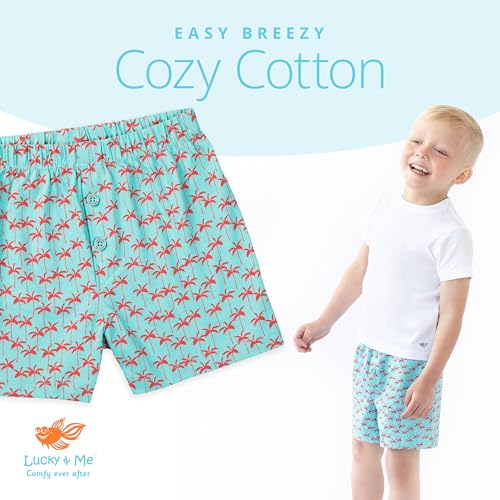 Lucky Me Lucky & Me Boys Underwear, Boxers Style 100% Cotton, Noah 5 Pack Deep Multicolor 4-5 Years - Image 4