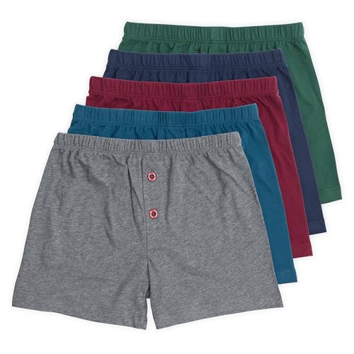 Lucky Me Lucky & Me Boys Underwear, Boxers Style 100% Cotton, Noah 5 Pack Deep Multicolor 4-5 Years - Image 1