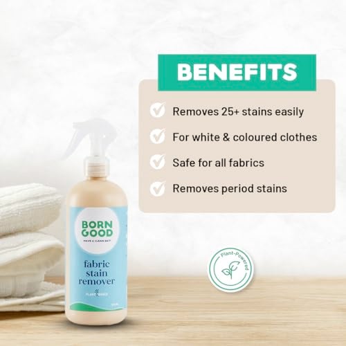 Born Good Natural Fabric Stain Remover For Clothes | 500ml | Removes Tough Stains & Period Stains | Plant-Based, Biodegradable, Non-Toxic, Eco-Friendly, Organic, Herbal - Image 2