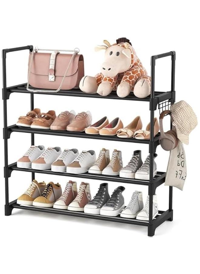 Metal Shoe Rack,4-Tier Shoe Cabinets Organizer Storage Shelves,Shoe Rack Cabinet Stackable Tower,Space Saving Organizer Shoe Shelf Durable Holds 20 Pairs,Shoe Rack for Closet Entryway - pzsku/Z86DE0B3C914C8EDEDA98Z/45/_/1725477295/f73bb488-8cce-4489-8006-c61053c82235