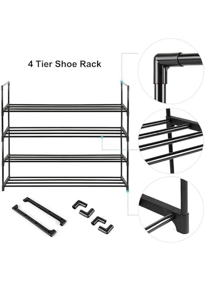 Metal Shoe Rack,4-Tier Shoe Cabinets Organizer Storage Shelves,Shoe Rack Cabinet Stackable Tower,Space Saving Organizer Shoe Shelf Durable Holds 20 Pairs,Shoe Rack for Closet Entryway - pzsku/Z86DE0B3C914C8EDEDA98Z/45/_/1725477401/44f66c37-097a-499e-b7e8-286bfeb4f31c