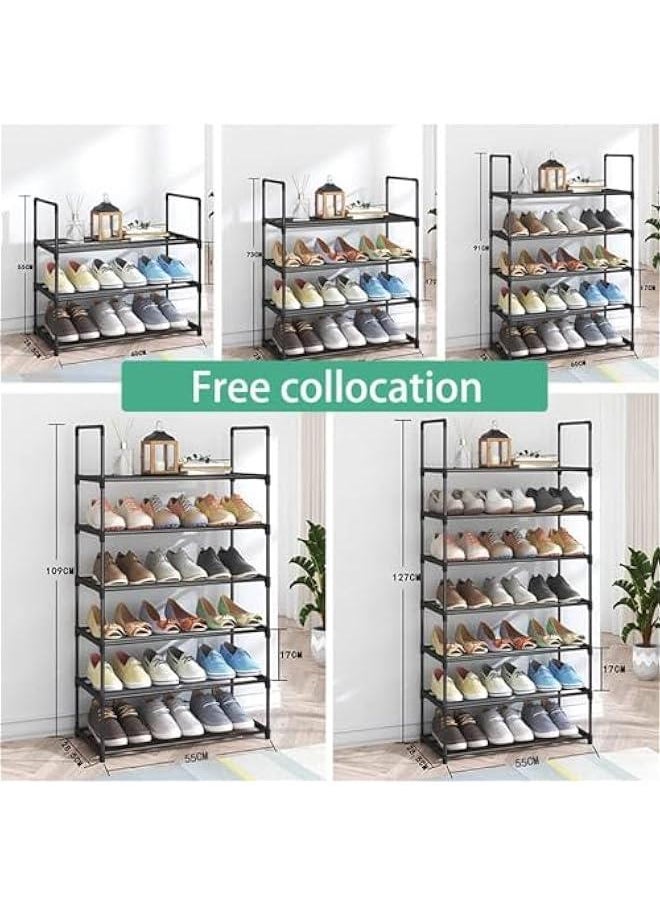 Metal Shoe Rack,4-Tier Shoe Cabinets Organizer Storage Shelves,Shoe Rack Cabinet Stackable Tower,Space Saving Organizer Shoe Shelf Durable Holds 20 Pairs,Shoe Rack for Closet Entryway - pzsku/Z86DE0B3C914C8EDEDA98Z/45/_/1725477433/e9662270-cfeb-4e17-9918-6a70740411f5