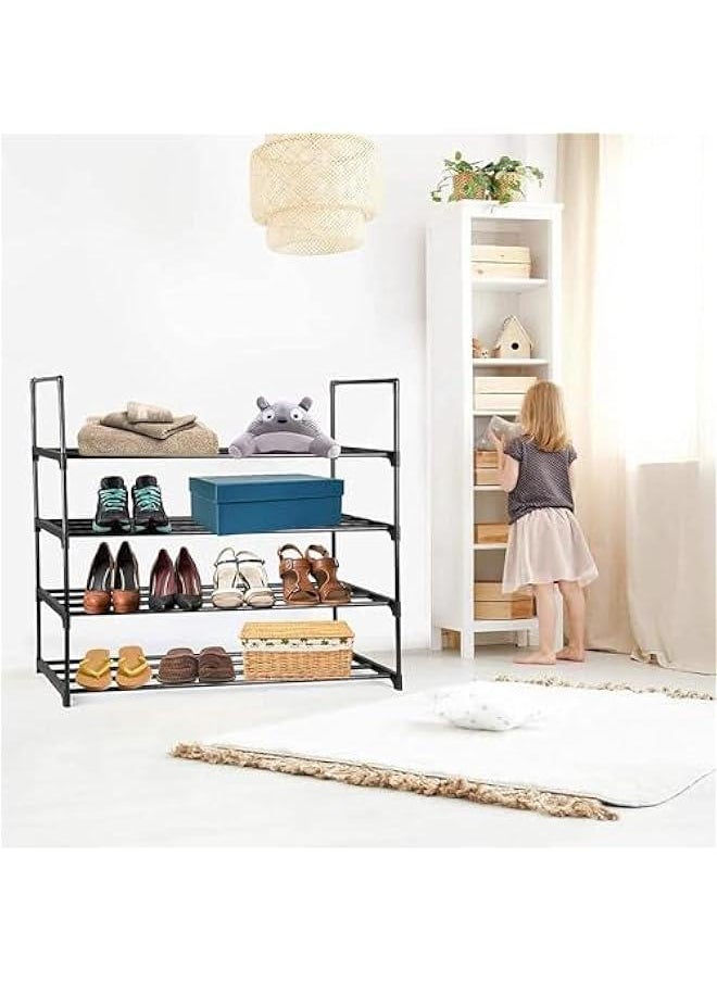 Metal Shoe Rack,4-Tier Shoe Cabinets Organizer Storage Shelves,Shoe Rack Cabinet Stackable Tower,Space Saving Organizer Shoe Shelf Durable Holds 20 Pairs,Shoe Rack for Closet Entryway - pzsku/Z86DE0B3C914C8EDEDA98Z/45/_/1725477463/36b66805-8ed2-412c-9145-63a894ec5e22