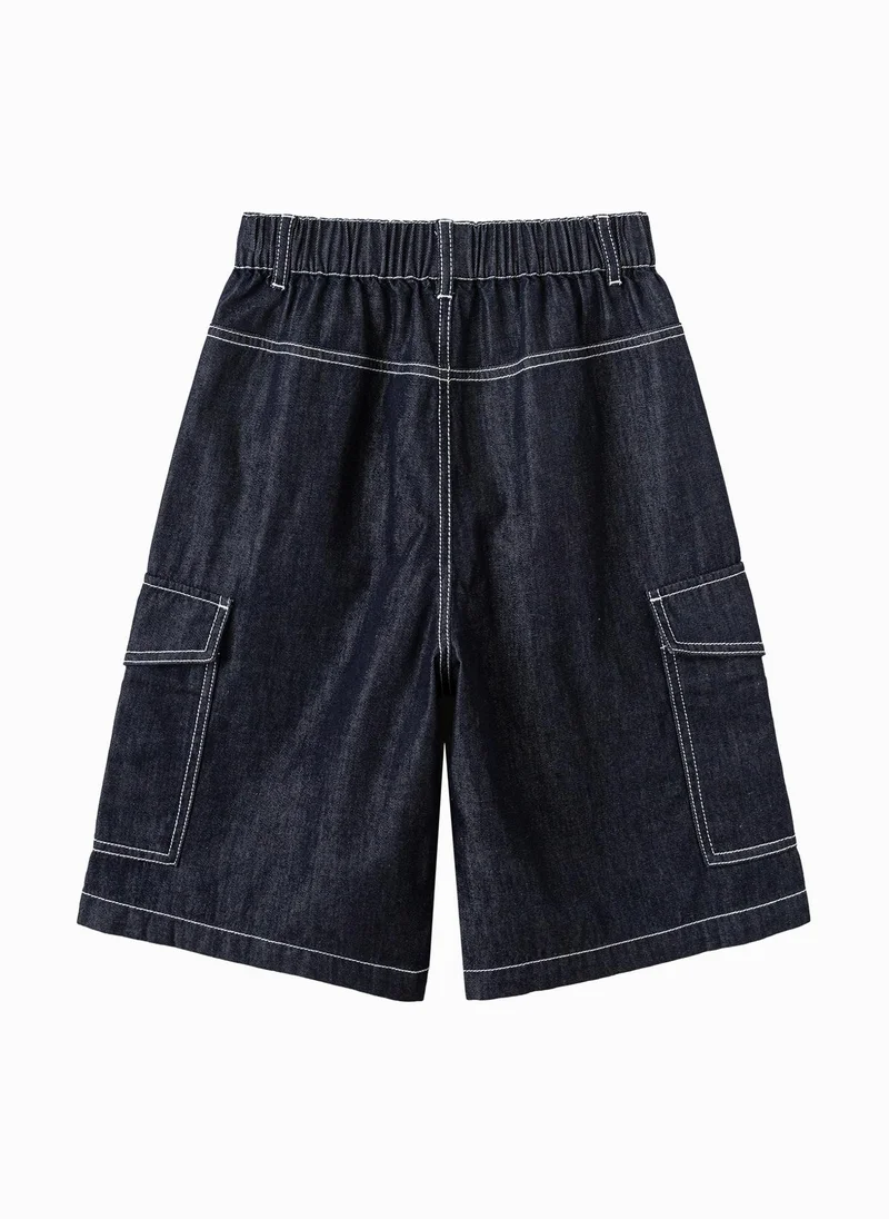Balabala Navy Kids Boys Denim middle pants for Men | Best Price UAE