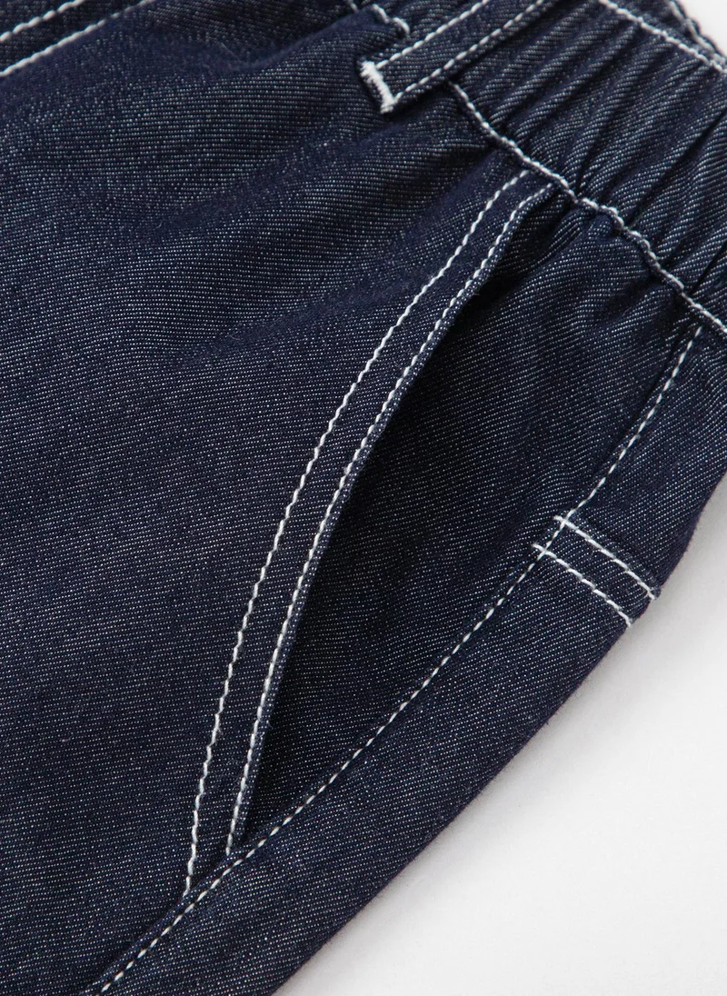 Balabala Navy Kids Boys Denim middle pants for Men | Best Price UAE