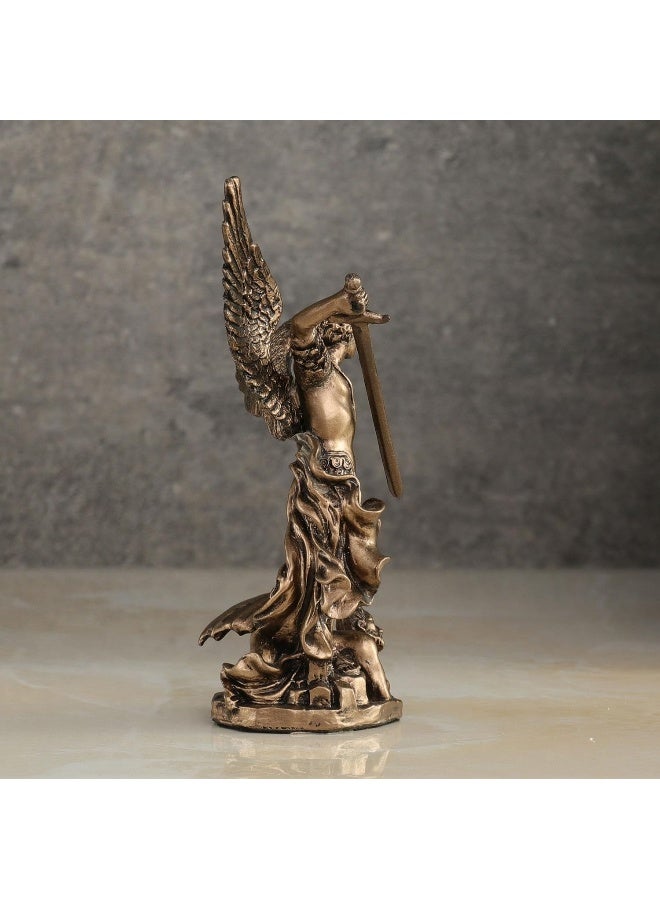Veronese Design 4 Inch Archangel Saint Michael Slaying Demon Resin Figurine Hand Painted Bronze Finish - Image 5