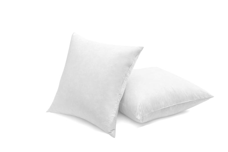 SNUG&COZY Luxury Goose Down Feather Pillow Inserts - 22x22IN, Double Layered Down-Proof Design, Ultra-Soft Cover, High Fill Weight, Pack of 2, White - Image 3