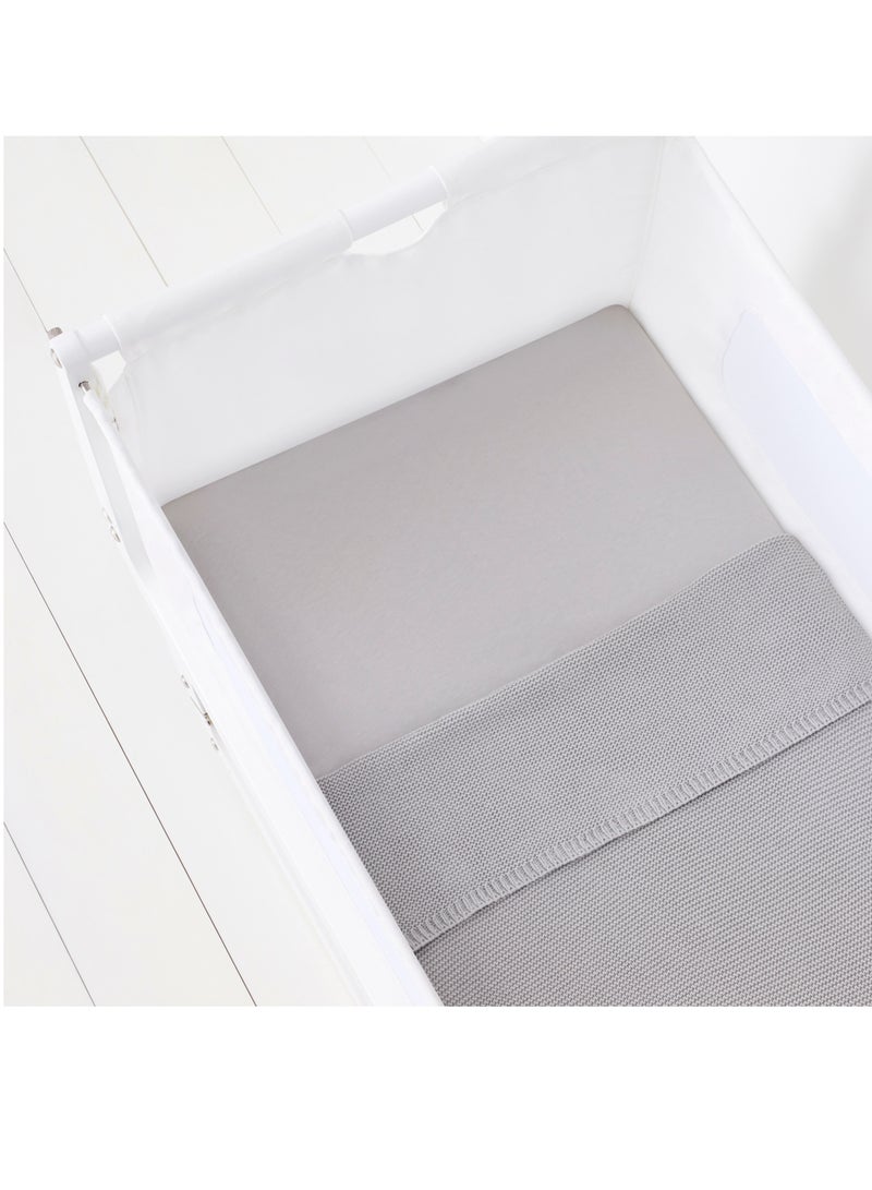 Snuz 3 Piece Crib Bedding Set Soft Jersey Cotton - Grey 90 x 1 x 45 Cm  - Image 2