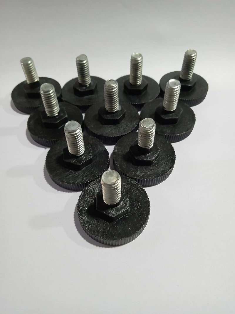Adjustable Furniture Levelers 38Inch Leg Leveler for table chair Furniture LegsSet of 12 Black  - Image 1