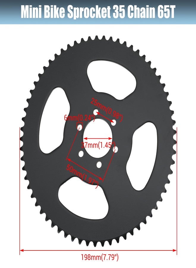 CILOYU 35 Chain 140 Links + Mini Bike Rear Sprocket 65 Teeth for Coleman CT100U Trail CC100X Baja Doodle Bug Blitz Dirt Bug Racer DB30 Predator 79cc 97cc 98cc 100cc Mini Bike Go Kart Powersports Part - Image 5