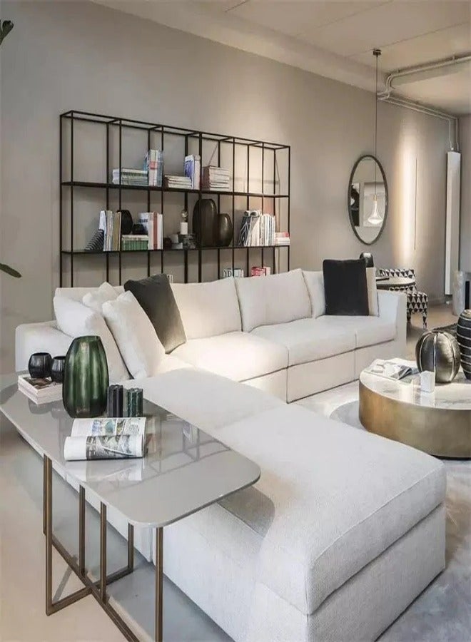 HODGE Corner sofa, size 250x250, gray color, made of durable Swedish wood and Super Soft fabric, Safa Al Madinah - Image 2