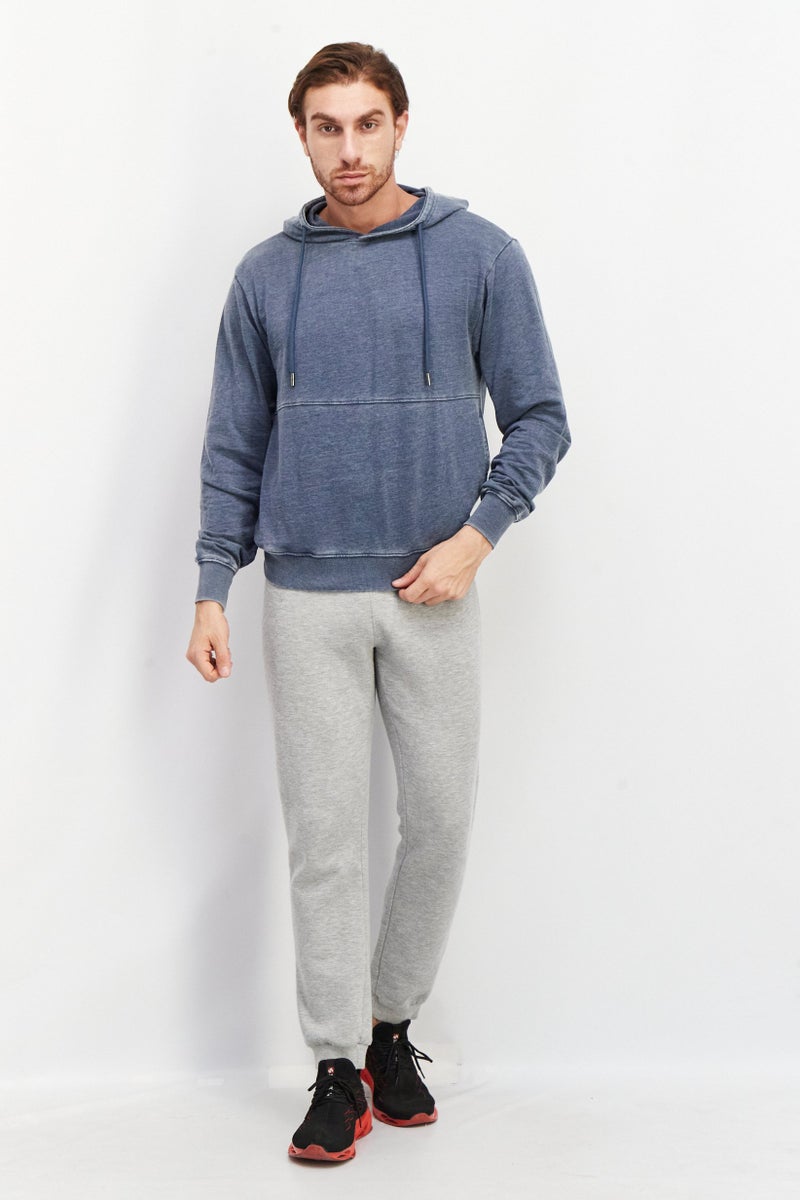 Sovereign Code سويت شيرت بقلنسوة للرجال بأكمام طويلة، لون كحلي - Image 3