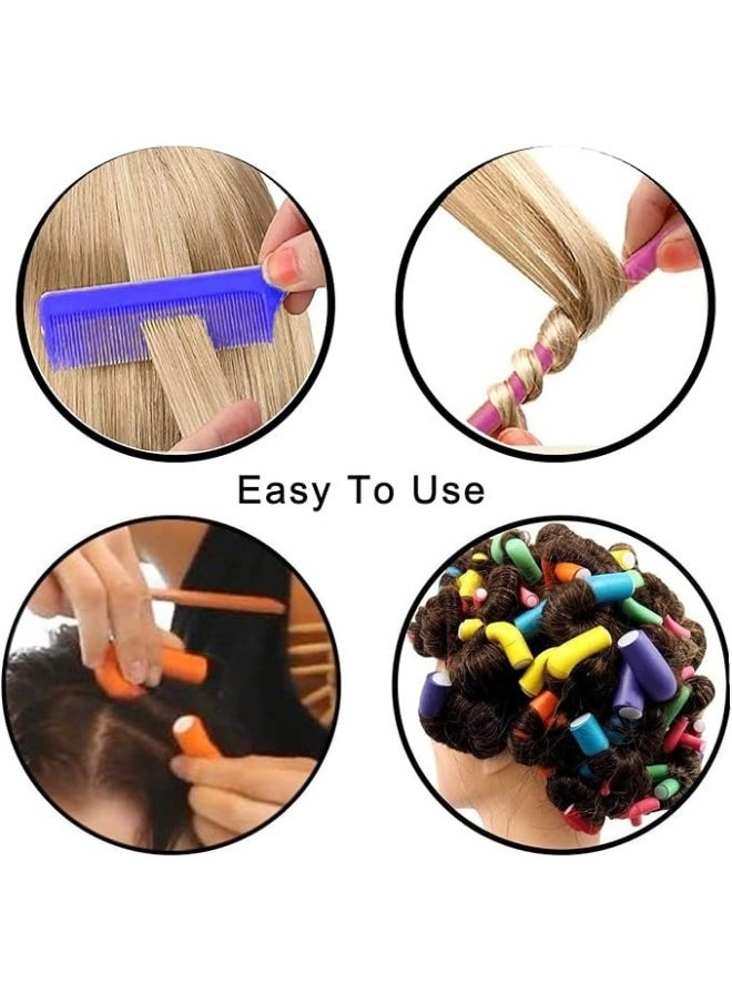 Generic 6-Piece Heatless Flexible Hair Rollers Set for Easy and Safe Curling at Home - Multicolor  - Image 3