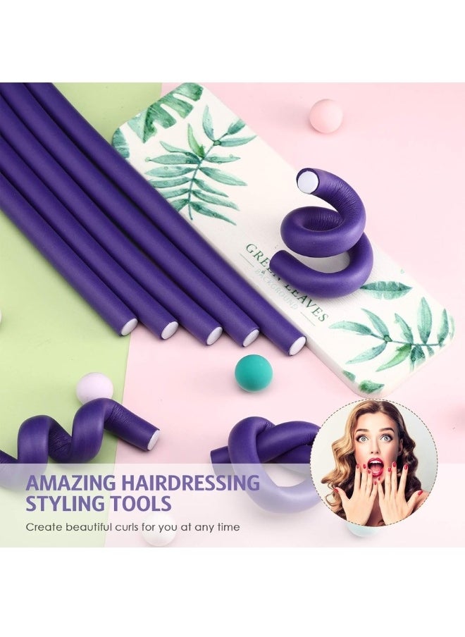 Generic 6-Piece Heatless Flexible Hair Rollers Set for Easy and Safe Curling at Home - Multicolor  - Image 5