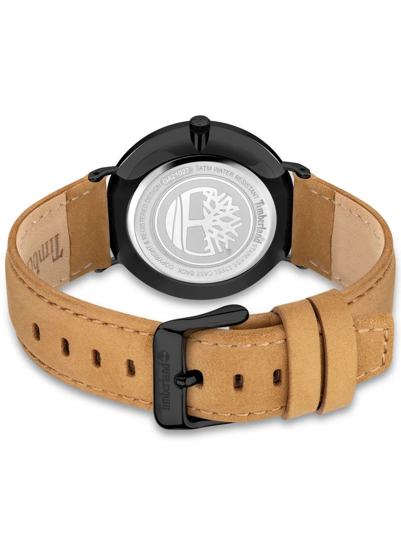 Timberland Kinsley Men's Watch 42mm Analog Black Dial Leather Strap