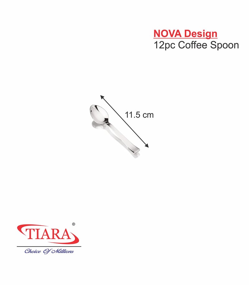 TIARA NOVA Stainless Steel Cutlery Spoon Set (12PC Coffee Spoon) - Image 2