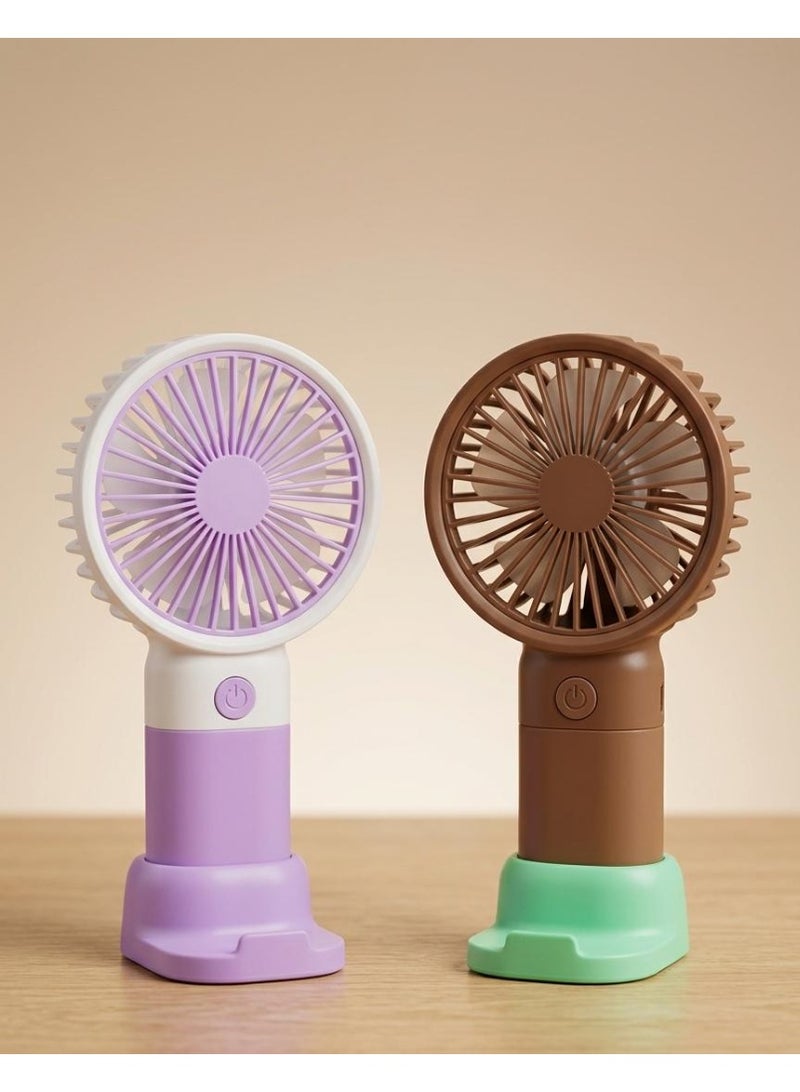 Portable Mini Rechargeable Handheld Fan - Powerful Airflow and Compact Design