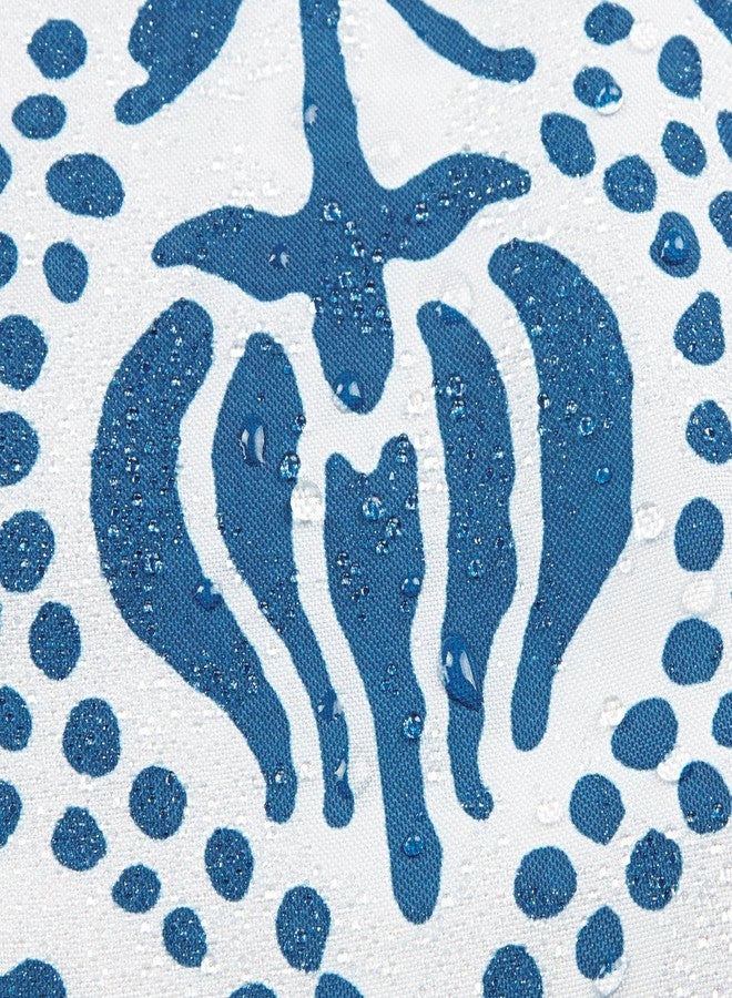 InterDesign Damask Fabric Shower Curtain, Stall 54 x 78, Navy - Image 5