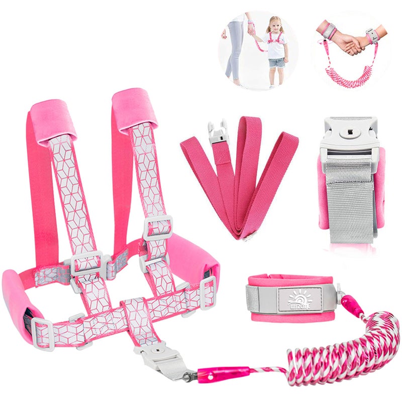 WSZCML Toddler Leash -Anti Lost Wrist Link for Toddlers -Toddler Harness with Lock for Kids,Baby Leash,Leash for Toddlers,Wrist Leashes,Child Leashes for Toddlers,Upgrade with Reflective Tape Liner for Kids - Image 1