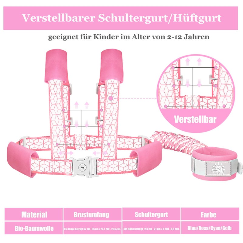 WSZCML Toddler Leash -Anti Lost Wrist Link for Toddlers -Toddler Harness with Lock for Kids,Baby Leash,Leash for Toddlers,Wrist Leashes,Child Leashes for Toddlers,Upgrade with Reflective Tape Liner for Kids - Image 5