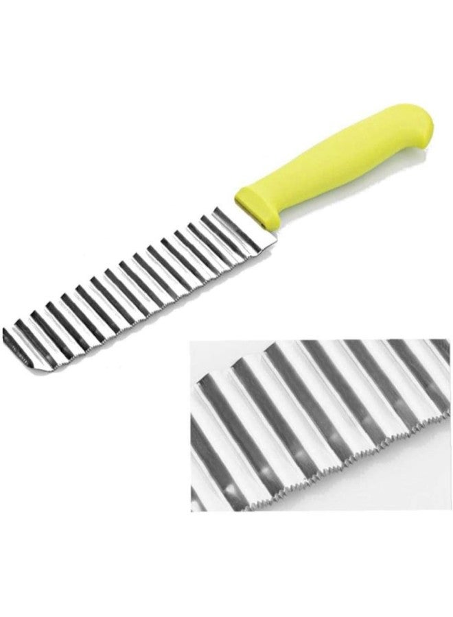 1Pcs Stainless Crinkle Cut Potato and Vegetable Cutter Carrot Crinkle Wavy Cutter Corrugated Kitchen Accessories  - Image 2