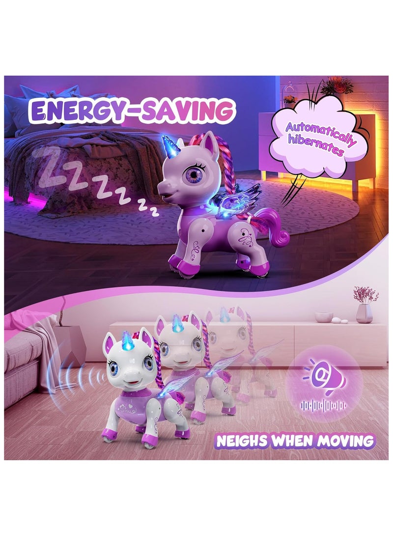 Remote Control Unicorn Robot Toy for Girls LED Dancing Rechargeable STEM Learning Toys for Kids Preschool Children's Presents - Image 5