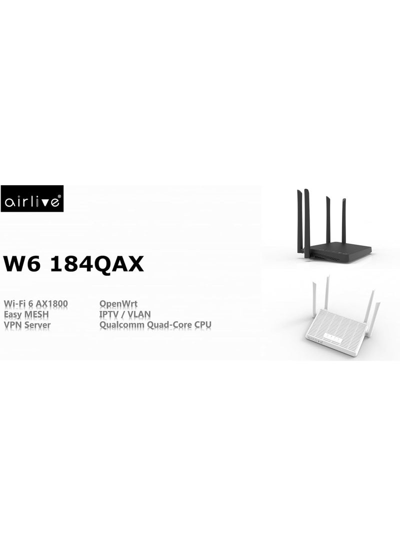 إيرليف AirLive W6 184QAX Wi-Fi 6 Wireless Router White - Image 2