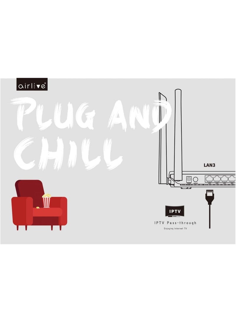 إيرليف AirLive W6 184QAX Wi-Fi 6 Wireless Router White - Image 5