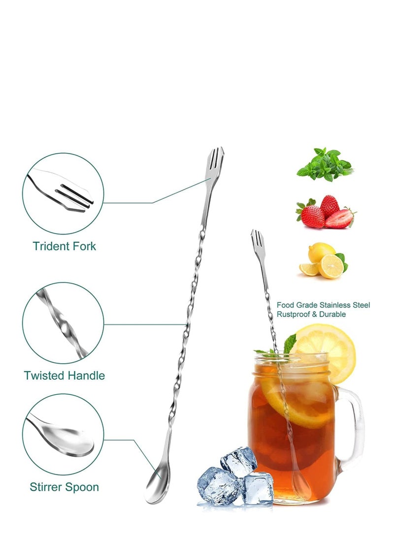 Stainless Steel Cocktail Muddler and Mixing Spoon, Jigger, Professional Home Bar Tool Set, Bartender Accessories, Ice Crusher, for Mojitos and Other Fruit Based Drinks  - Image 4