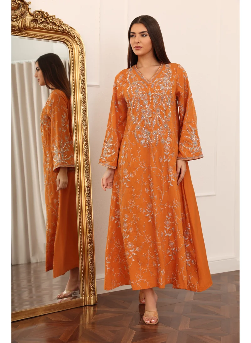 IKKXA Desert Pearl Jalabiya IK6044 Orange