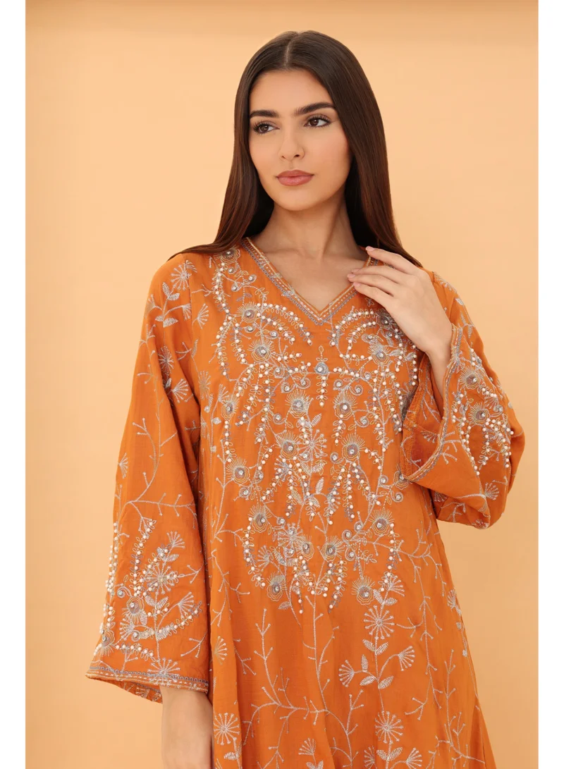 IKKXA Desert Pearl Jalabiya IK6044 Orange