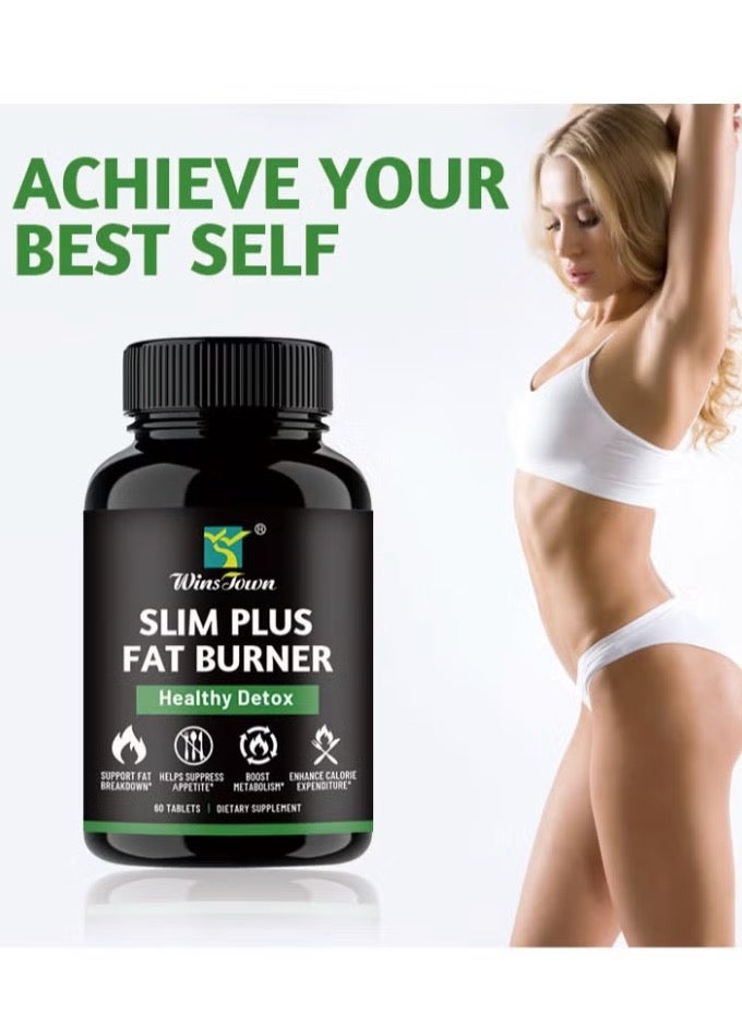 Wins Town Slim Plus Fat Burner Healthy Detox Burning Fat Slimming Tablets (Alternative Sleeve Gag)  - Image 1