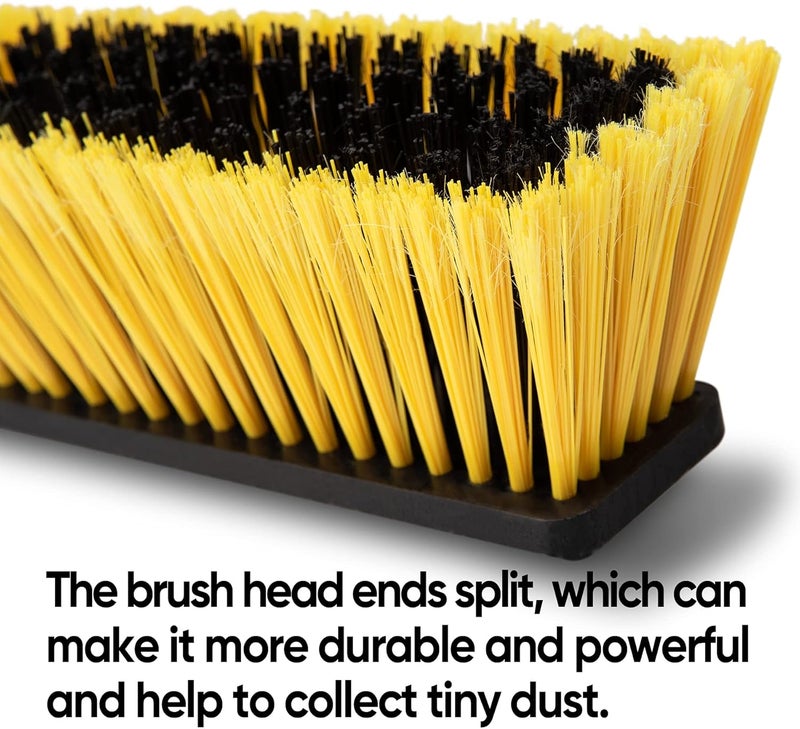 YOCADA 24 inch Push Broom Brush 65.3 inch Long Handle Stiff Bristles Heavy-Duty Outdoor Commercial Broom for Cleaning Bathroom Kitchen Patio Garage Deck Concrete Wood Stone Tile Floor - Image 3