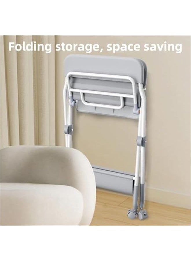 TRASSLE Portable Folding Changing Table, Baby Changing Table with Double Layer Storage Basket, Height Adjustable Changing Table, Mobile Nursery Organizer for Newborn Infant  - Image 4