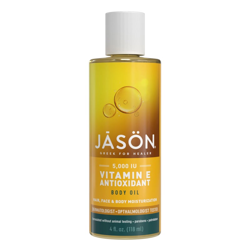 JASON Vitamin E 5,000 IU Moisturizing Body Oil, For Hair, Face, and Body, 4 Fluid Ounces - Image 1