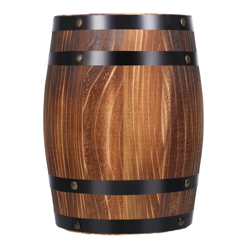 OFFSCH Oak Barrel Decoration Wooden Planter Rustic Wine Barrel Prop 82 Inch Antique Style Beer for Home Patio Garden Decor