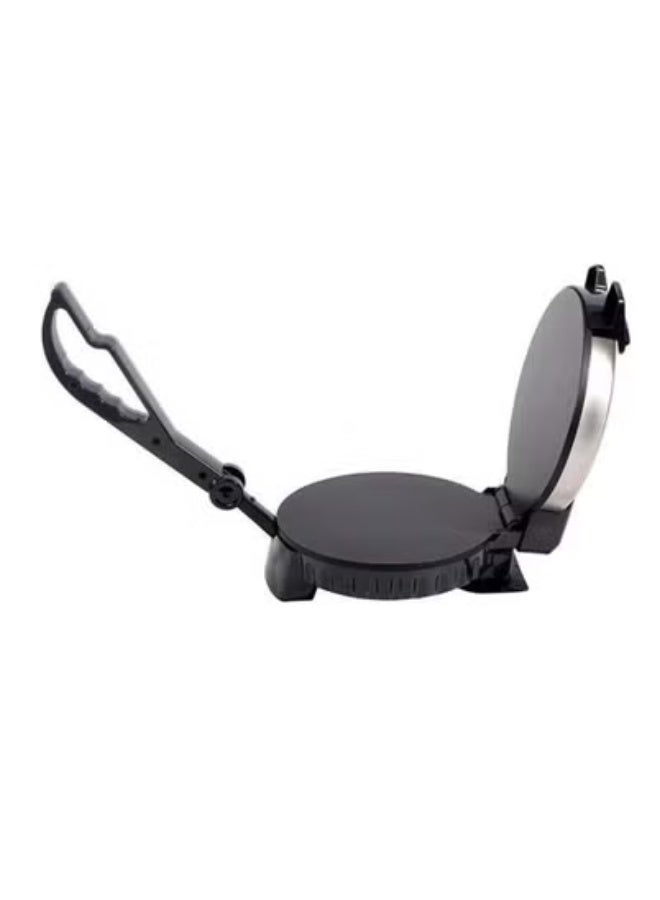 ELTRAZONE 8-Inch Electric Chapati Maker – 900W Non-Stick Roti and Flatbread Press Machine CK2430 with Adjustable Temperature Control, Dual Indicator Lights, Anti-Slip Base, Stainless Steel Top, Easy Cleaning Surface, Safe Locking Handle – Black/Silver – Compact Kitchen Appliance for Fast, Healthy Cooking – 220-240V for UAE Homes - Image 4