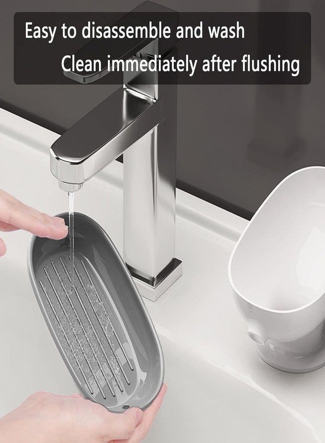 KASQUE® Water Draining Soap Holder - Sloped Design with Drainage Prevents Messy Residue Ideal for Sink, Shower & Countertop Use, Plastic - Multicolor - Pack of 1 - Image 5