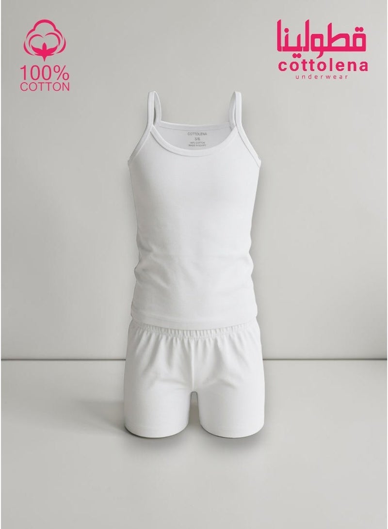 Cottolena 6-Piece Girls' Innerwear Set – 100% Combed Uzbek Cotton – Made in Egypt – Ultra Soft – Size 5-6 - Image 3