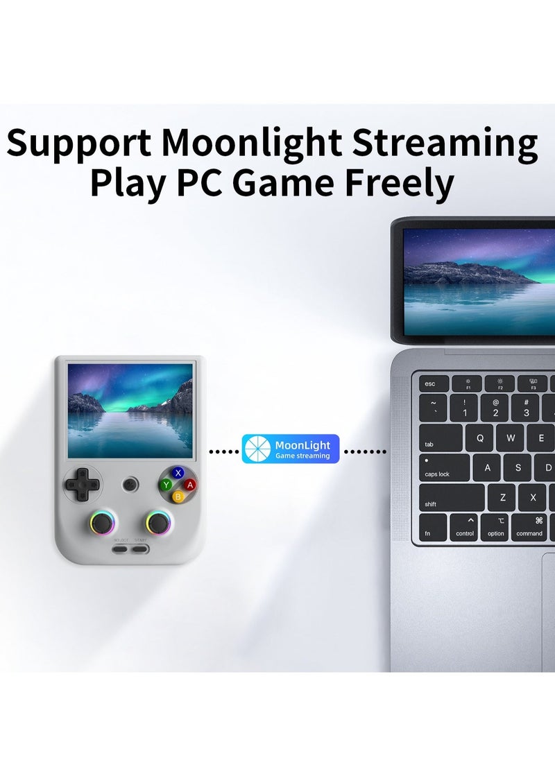 ANBERNIC  - ANBERNIC RG406V Handheld Game Console Unisoc T820 Android 13 4Inch IPS Multi Touch Screen 5500mAh 5G WIFI Bluetooth Retro Video Players(128G White) - Image 1