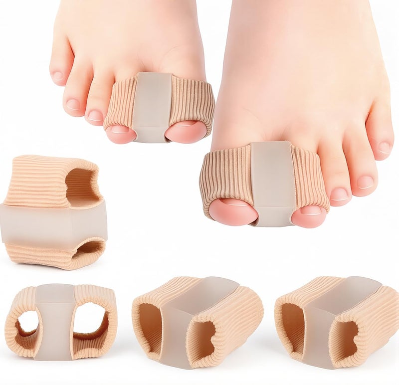 LeaOcaao Toe Spacers 4 PCS Toe Separators for Women and Men for Overlapping Toes Bunion Corrector Hammer Toe Straightene - Image 3
