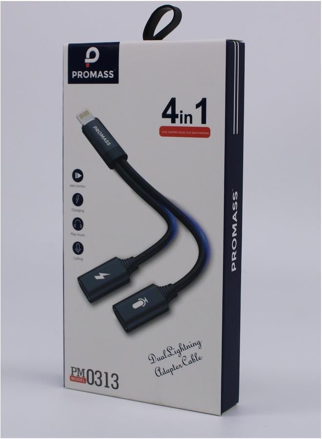 بروماس كابل محول Lightning مزدوج لدمج الأجهزة بسهولة والشحن المتزامن - Image 3