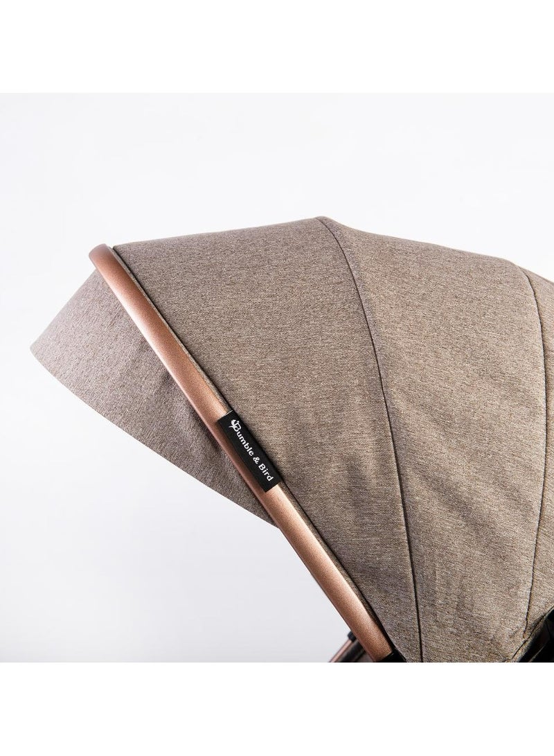 Bumble & Bird Travel Light Cabin Stroller - Beige (0-15kg) - Image 2