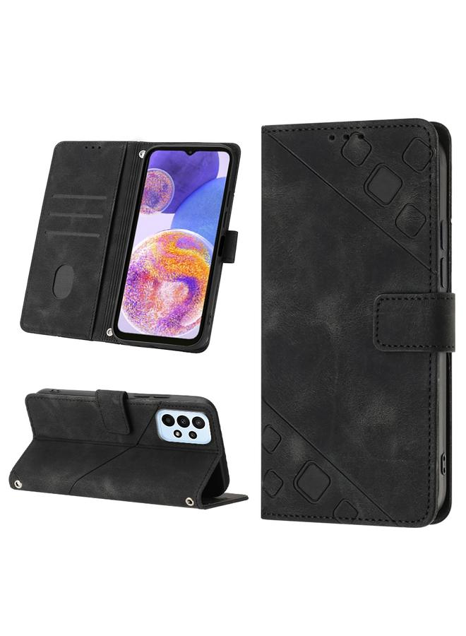 S-TOP Case For Samsung Galaxy A23 4G / F23 5G Skin-feel Embossed Leather Phone Case - Image 1