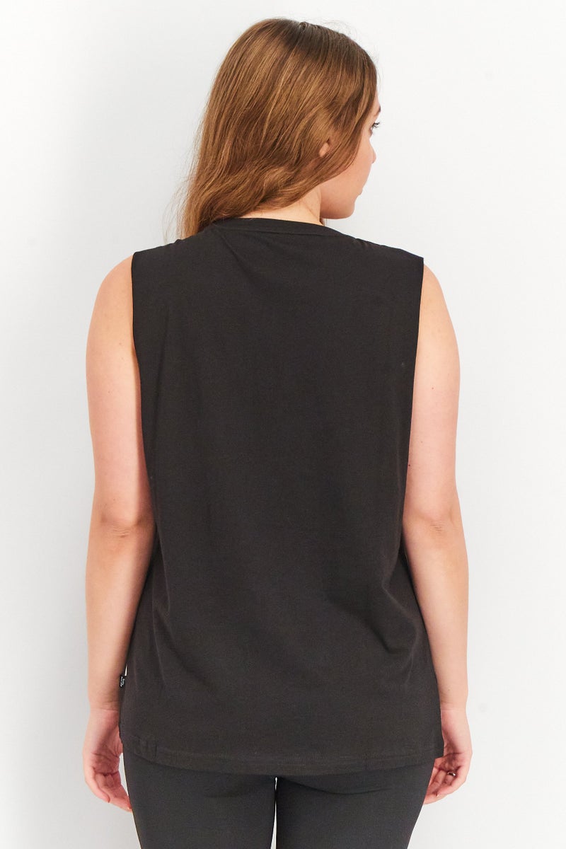 PUMA Women Sportswear Fit Sleeveless Training Tank Top, Black/White  - Image 2