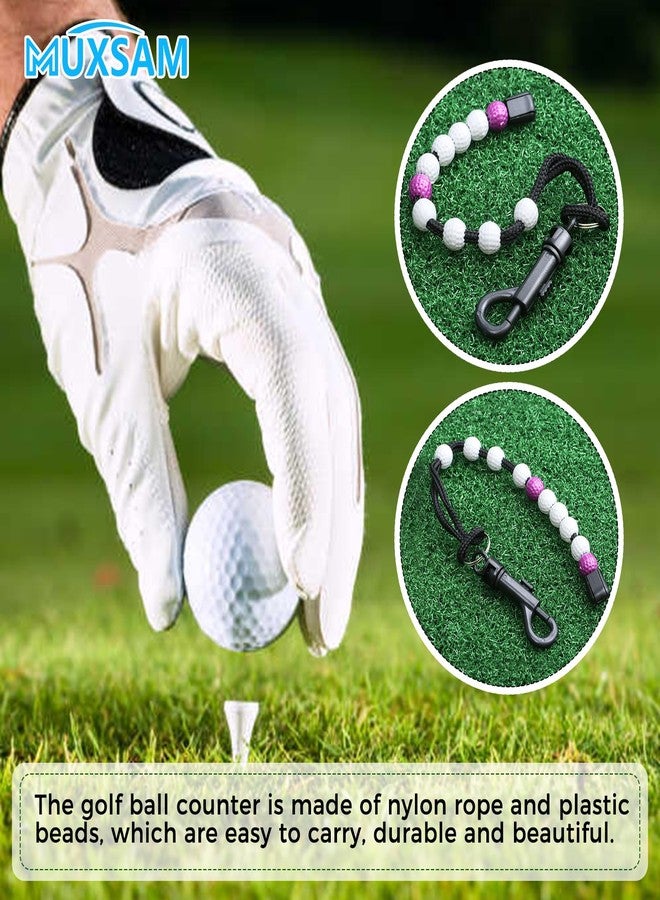 MUXSAM 1 Piece Golf Beads Score Counter with Clip (Purple), Golf Stroke Score Count Keeper Putting Score Counter for Referee Caddy Golfer - Image 3
